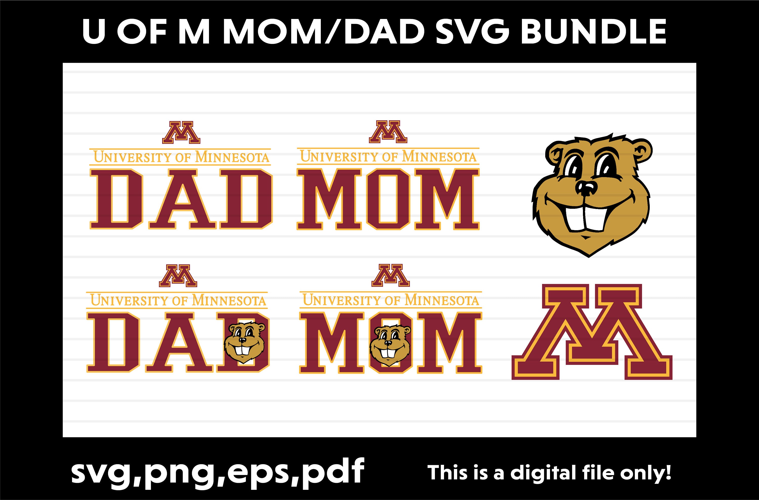 University of Minnesota Gymnastics Graphics Bundle
