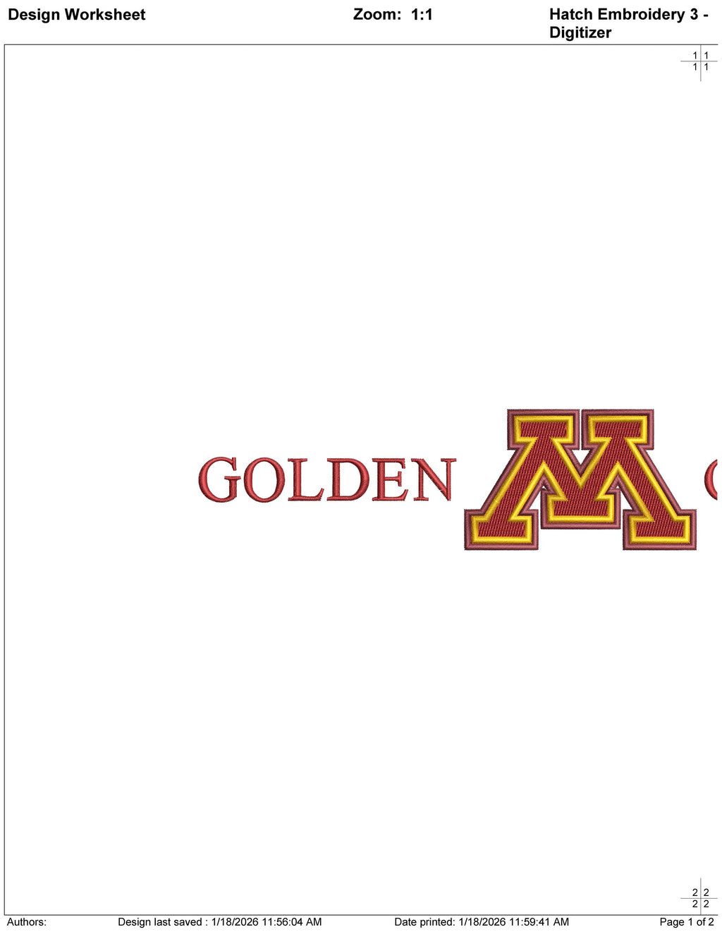 Minnesota Golden Gophers Wordmark