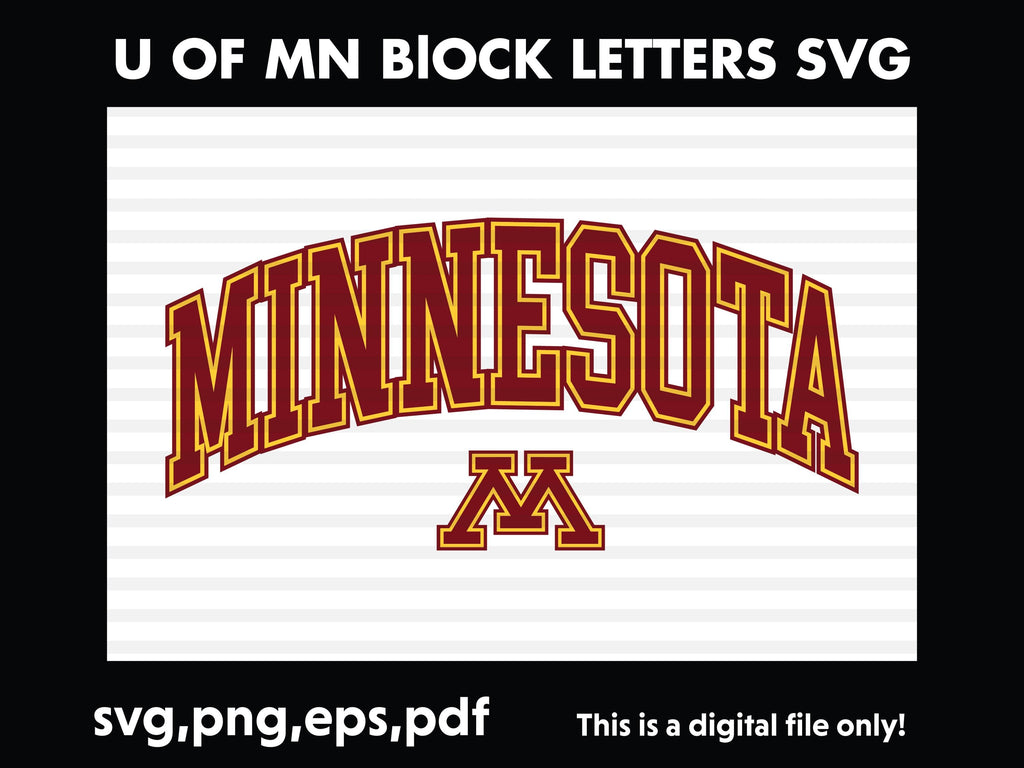 University of Minnesota College Block Letters