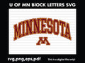 University of Minnesota College Block Letters